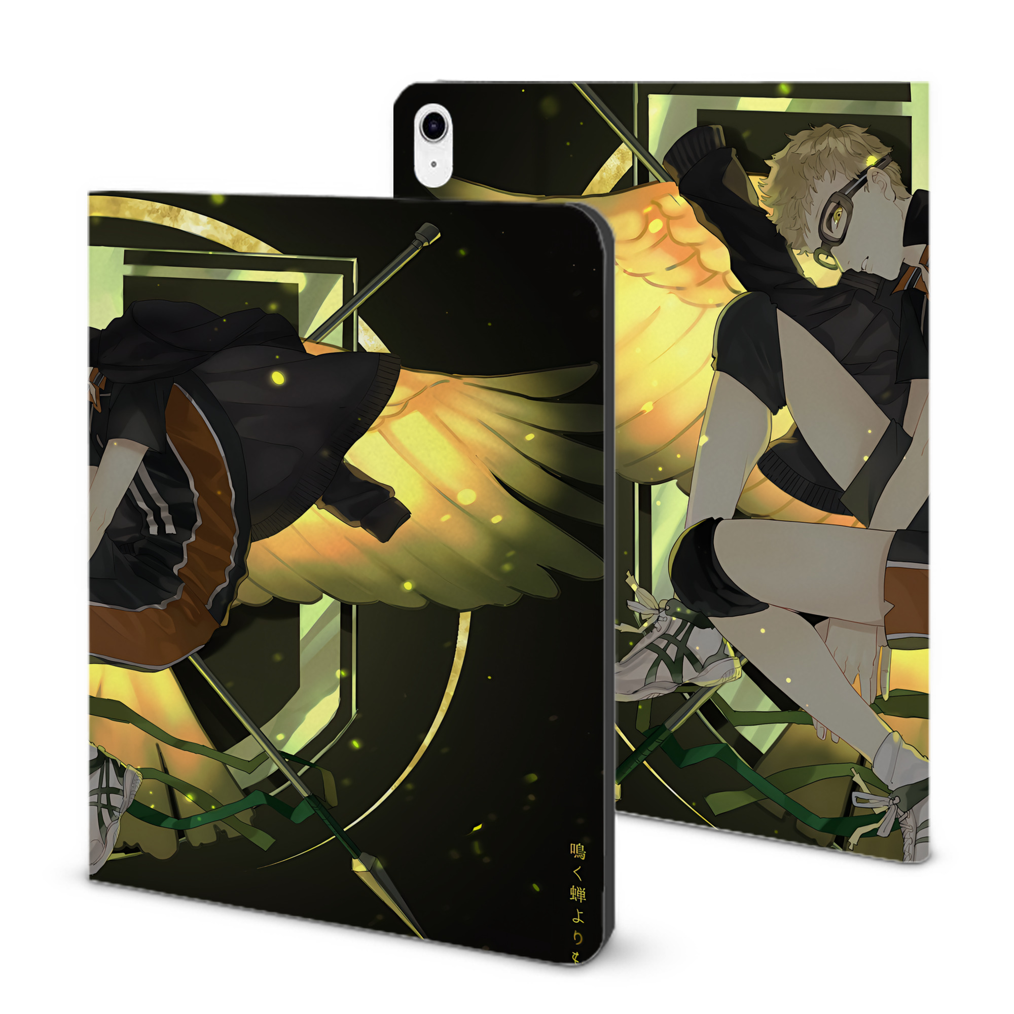 （画像用） ハイキュー!! Haikyu!! IPad ケース ブック型 PUレザー TPU 耐衝撃 軽量 薄型 ペン収納なし 全面保護 IPad 各モデル対応